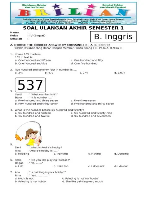 soal bahasa banjar kelas 2 sd semester 1