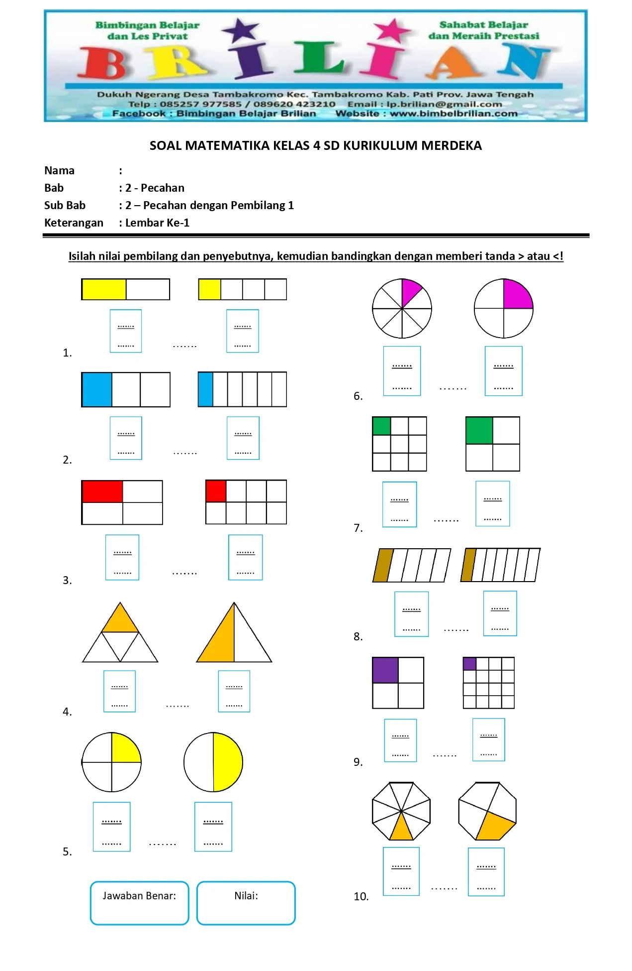Ternyata Ini Soal C5 Matematika SD Kelas 4 Pecahan yang Sering Bikin Bingung, Yuk Latihan!