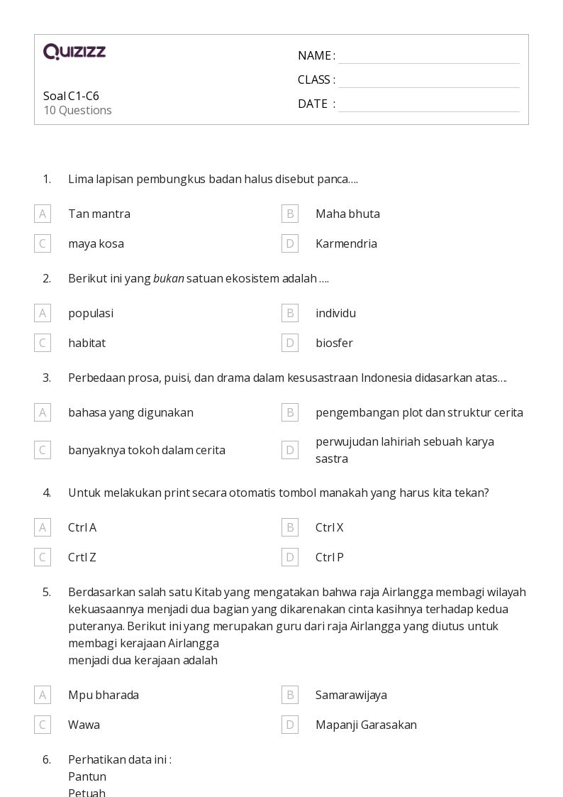 50 lembar kerja peradaban maya untuk Kelas 5 di Quizizz Gratis 50 lembar kerja peradaban maya untuk Kelas 5 di Quizizz Gratis