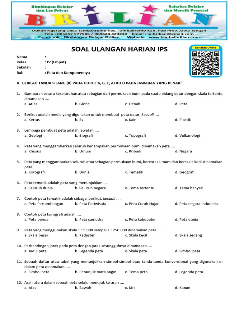 5 Contoh Soal C1 Sampai C6 IPS SD Kelas 4 yang Wajib Dikuasai Siswa agar Nilai Naik Drastis