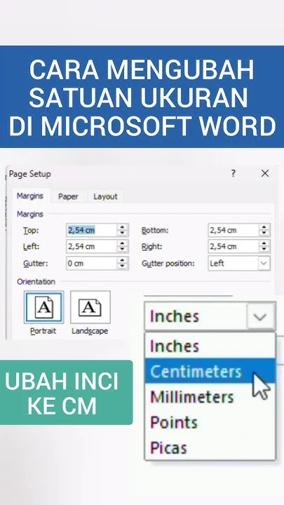 Cara Mengubah Satuan Ukuran di Microsoft Word Ubah Inci ke CM - YouTube