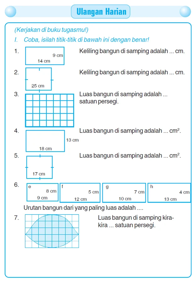 20 Soal Latihan Kumpulan Soal Kelas 3 SD Menentukan Luas Persegi dengan Cara Cepat dan Mudah Dipahami