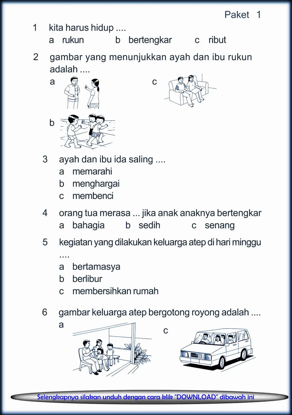 Soal Pkn Kelas 1 Sd Semester 1 Kurikulum 2013 Dalchaebi