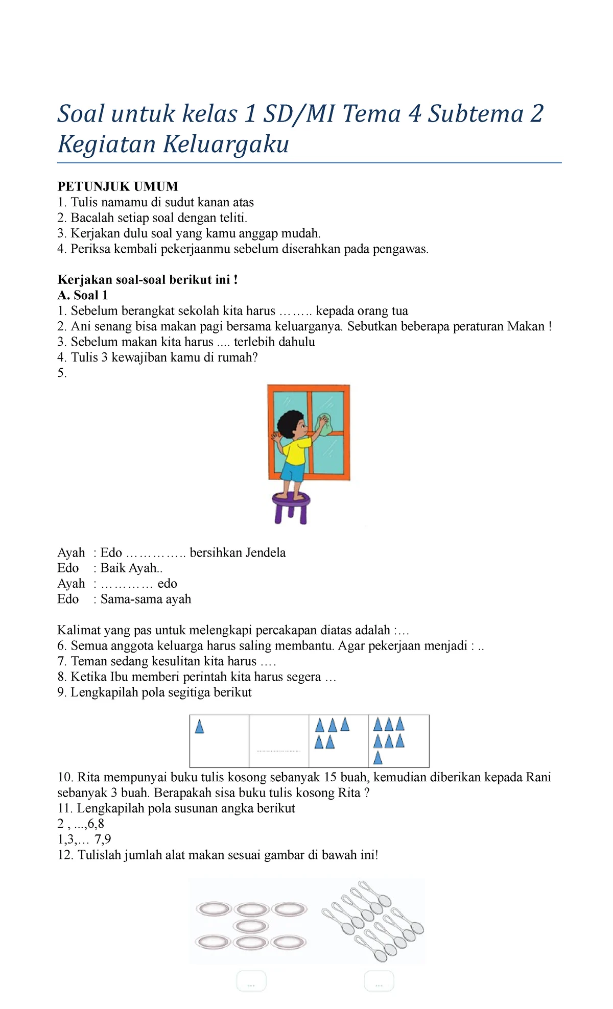 Contoh Soal Kelas 1 Tema Keluargaku: 7 Bentuk Soal Mengejutkan yang Sering Bikin Siswa Salah Jawab
