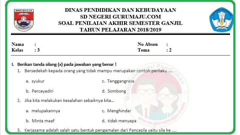 Soal UAS PAS Kelas 3 Tema 2 Kurikulum 2013 Revisi 2018 Soal UAS PAS Kelas 3 Tema 2 Kurikulum 2013 Revisi 2018