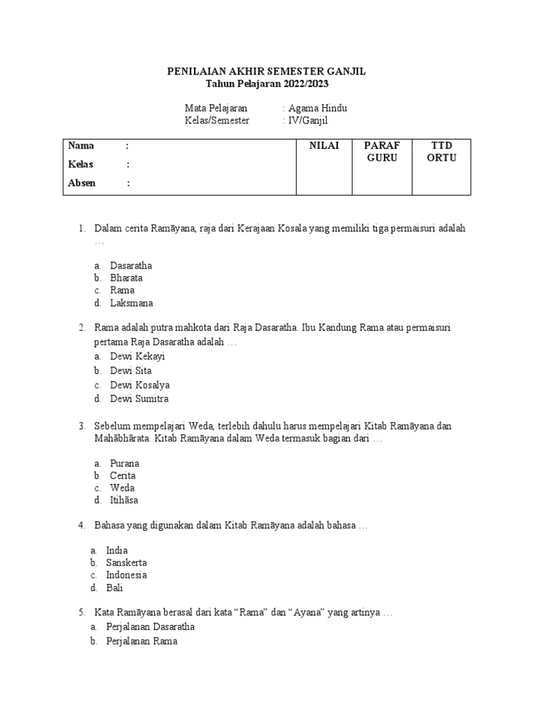 Rahasia Lulus Ujian dengan Kumpulan soal agama hindu kelas 4 sd semester 1 Terbaru Rahasia Lulus Ujian dengan Kumpulan soal agama hindu kelas 4 sd semester 1 Terbaru