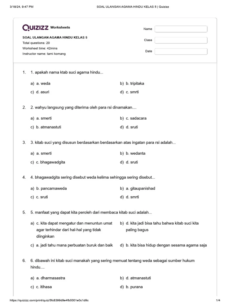 Rahasia Lulus Ujian dengan Kumpulan soal agama hindu kelas 5 sd semester 1 kurikulum 2013 Rahasia Lulus Ujian dengan Kumpulan soal agama hindu kelas 5 sd semester 1 kurikulum 2013
