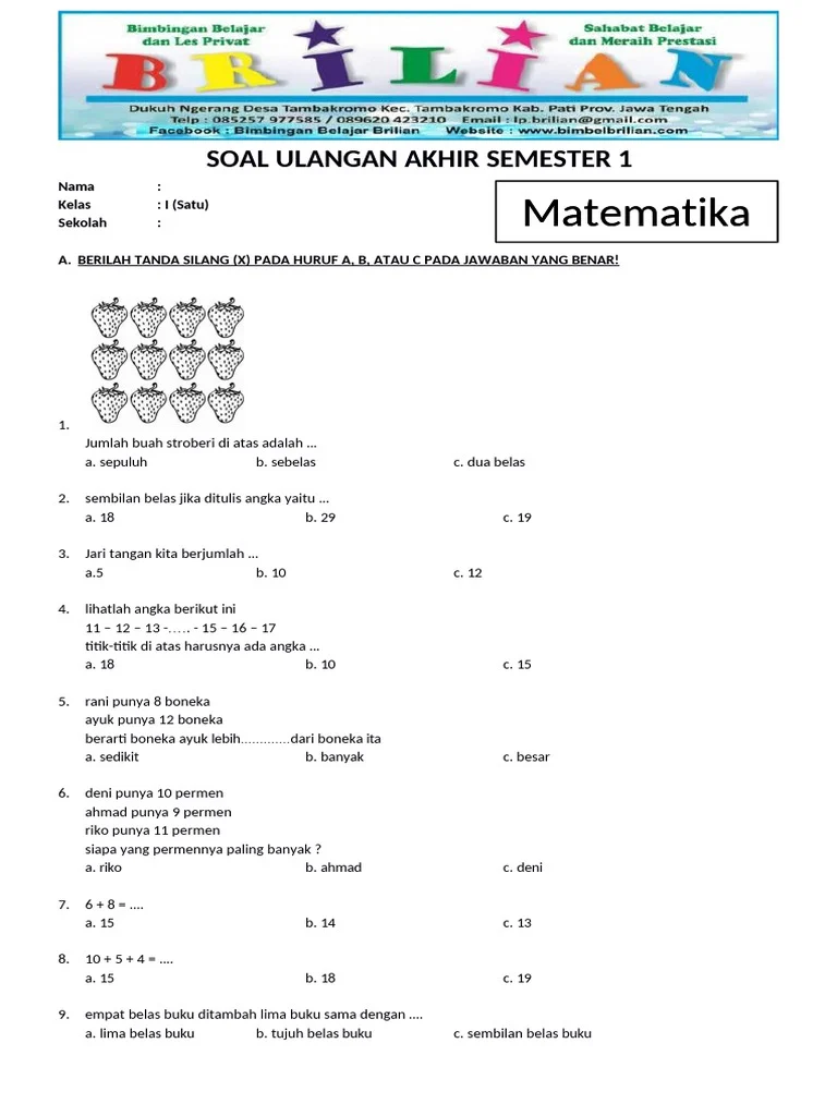 Rahasia Skor Sempurna Kerjakan Soal UAS Semester 2 Kelas 3 SD Agar Tidak Salah Lagi